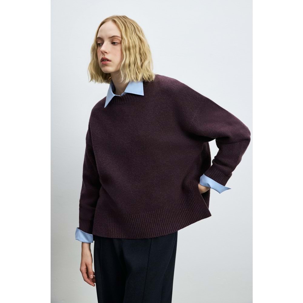 Lufian 122090050 Pamela Deve Tüyü Karışımlı Triko Kazak Kadın Sweatshirt