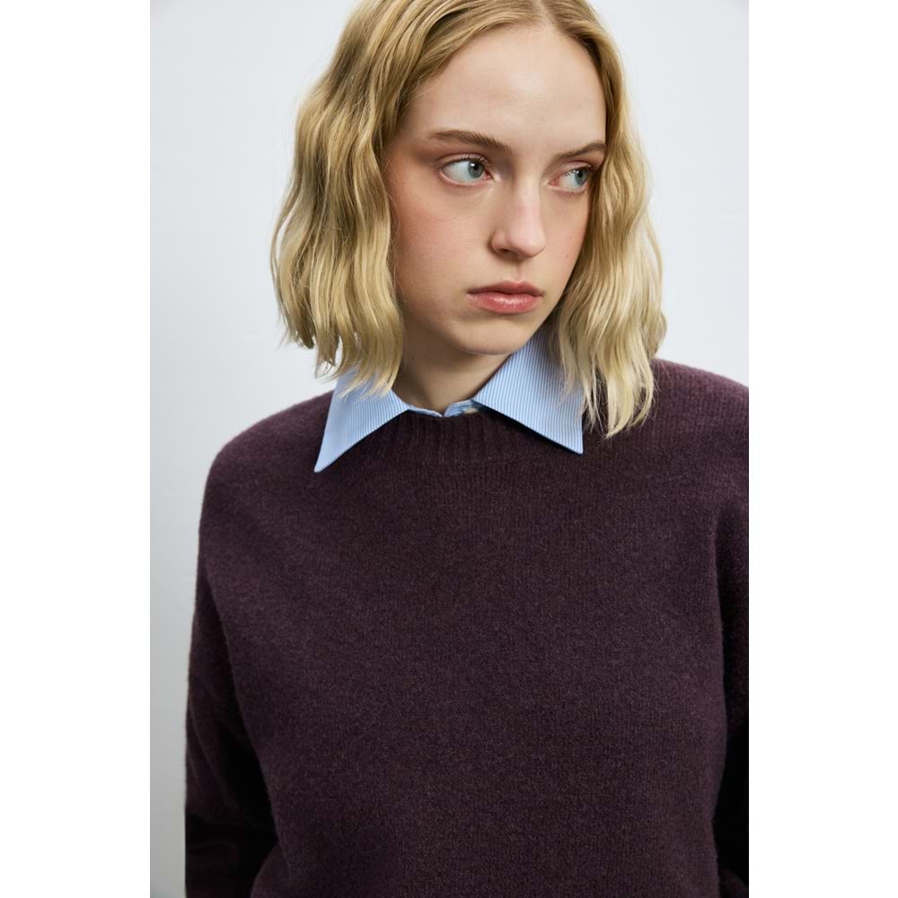 Lufian 122090050 Pamela Deve Tüyü Karışımlı Triko Kazak Kadın Sweatshirt