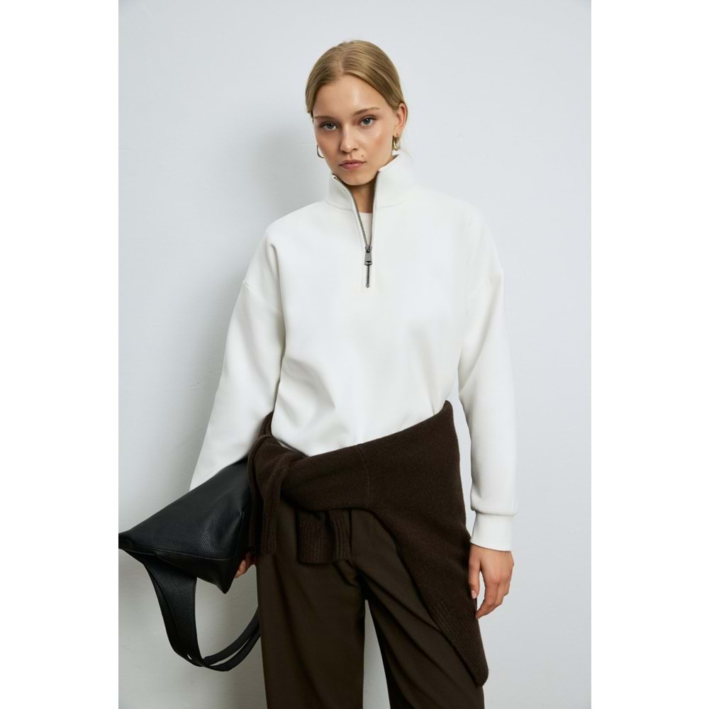 Lufian 122030031 Portman Kadın Örme Sweatshırt Kadın Sweatshirt