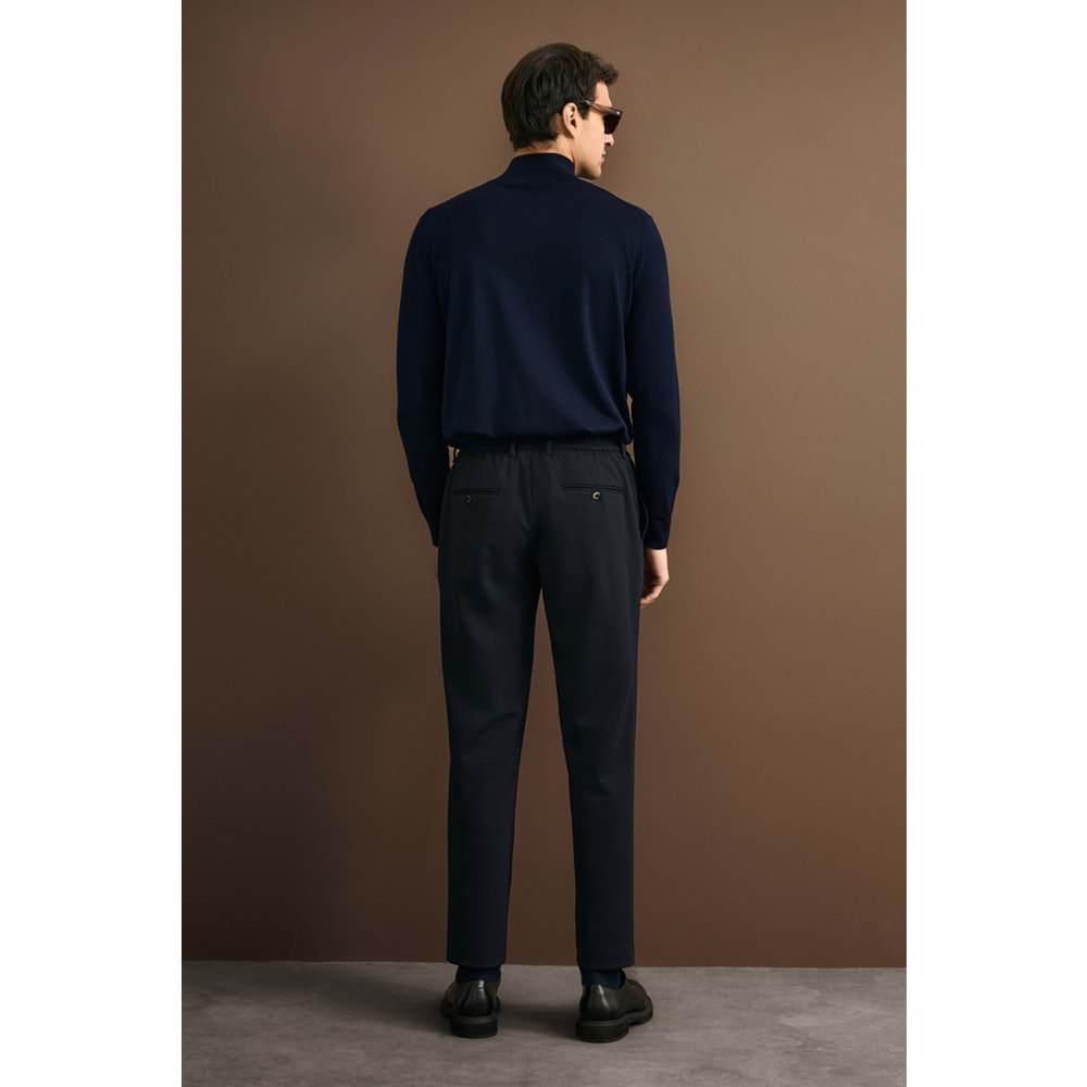 Lufian 112090201 Opulent Yün Karışımlı Fermuarlı Dik Yaka Triko Kazak Erkek Sweatshirt