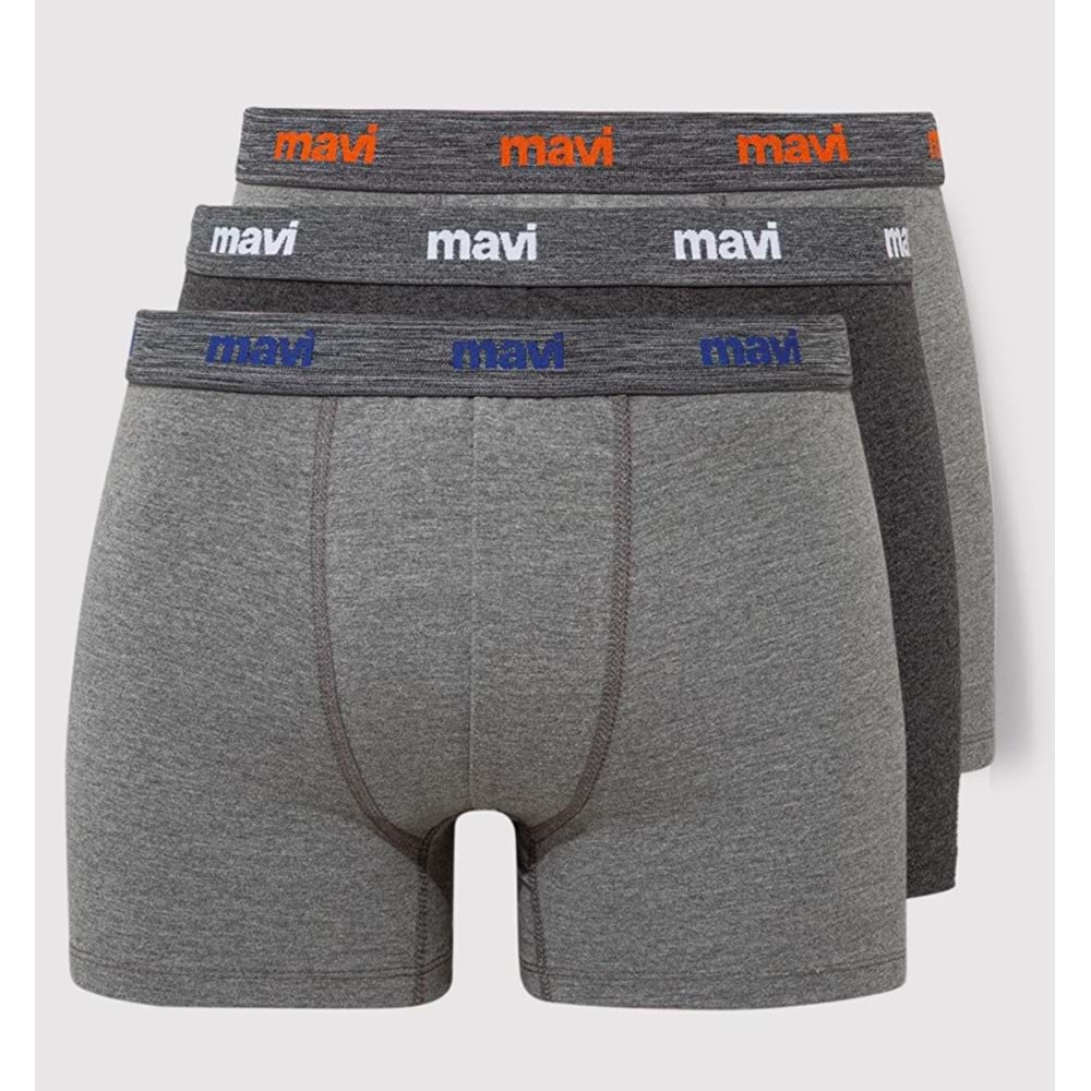 Mavi 3 Adet Erkek Boxer