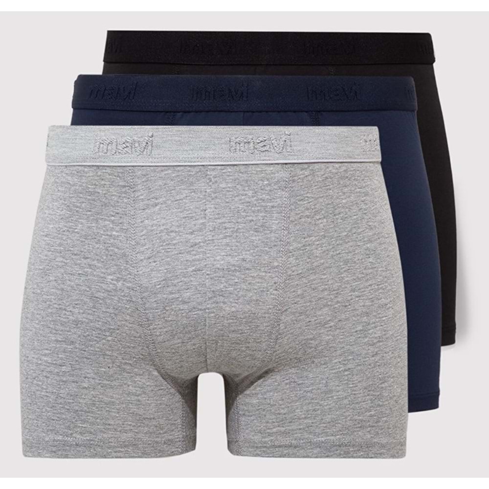 Mavi 3 Adet Erkek Boxer