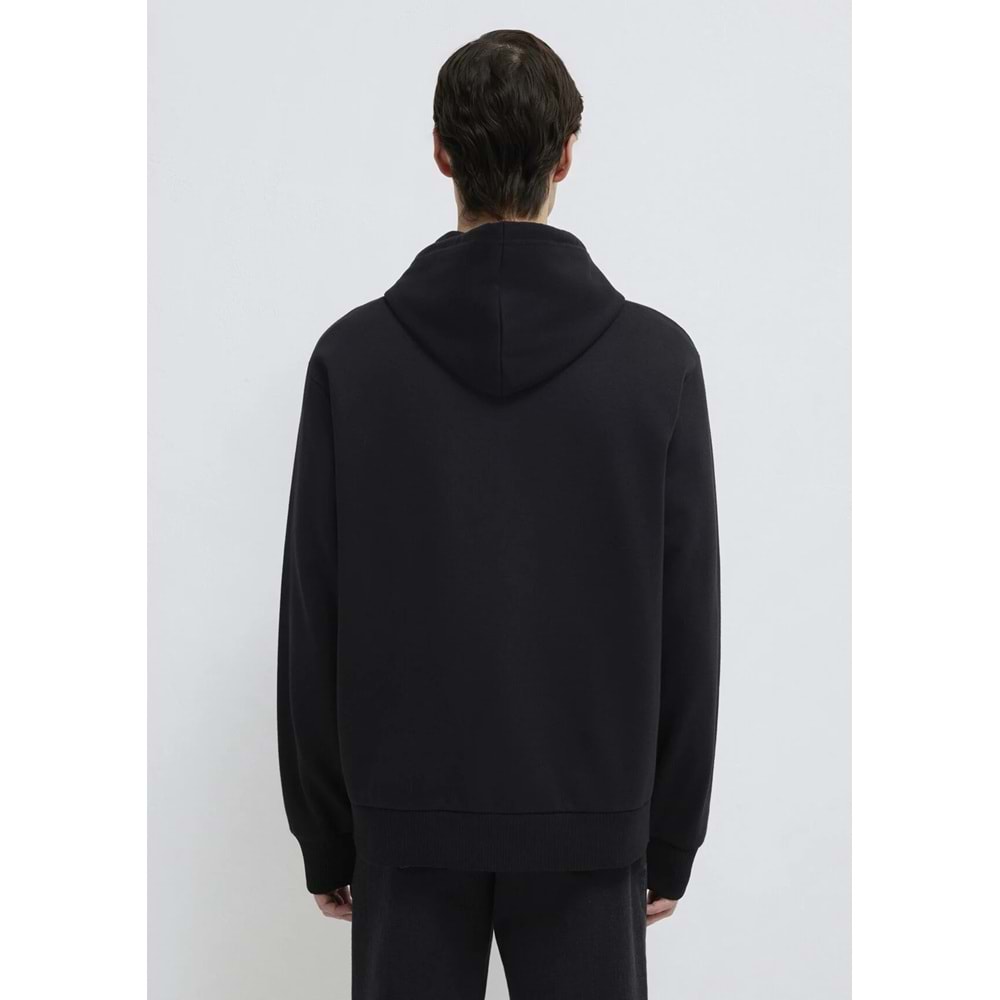 Mavi M0S10277-900 Mavi Kapüşonlu Fermuarlı Erkek Sweatshirt