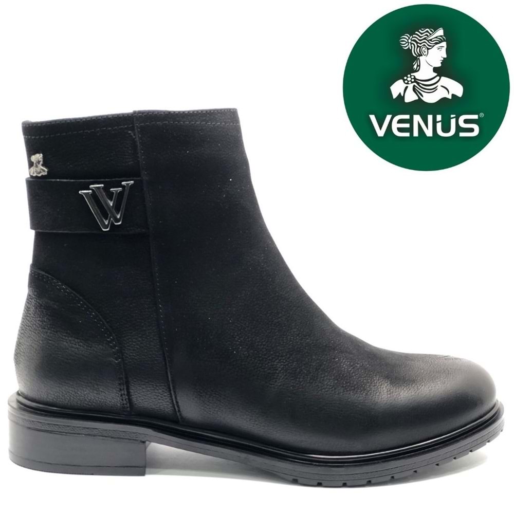 Venüs Vacca Hakiki Deri Düz Kaymaz Taban Ortopedik Kadın Bot