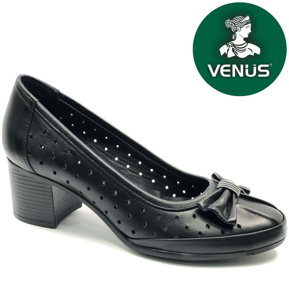 Venüs Scoop Hakiki Deri Kurdela Detaylı Kadın Topuklu Ayakkabı