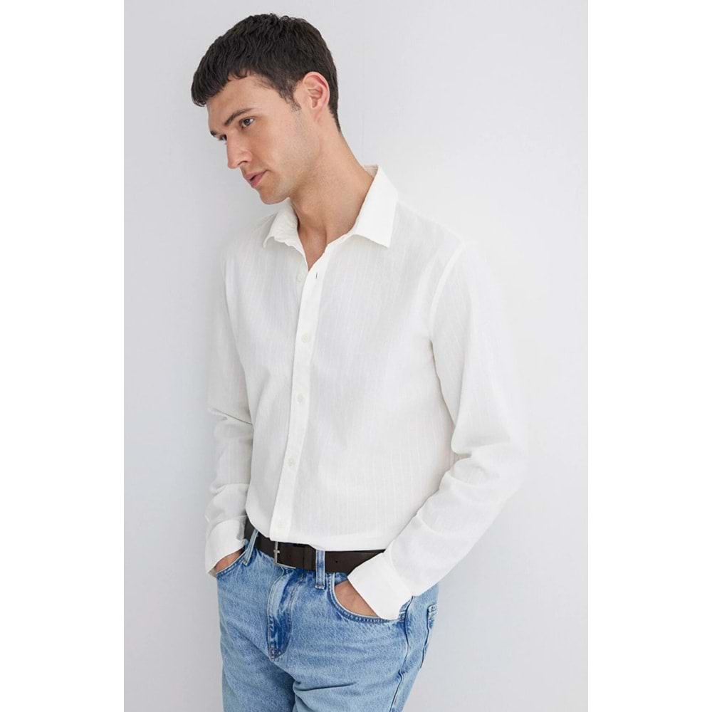 Mavi M0211623-70057 Çizgili Gömlek Regular Fit Erkek Gömlek