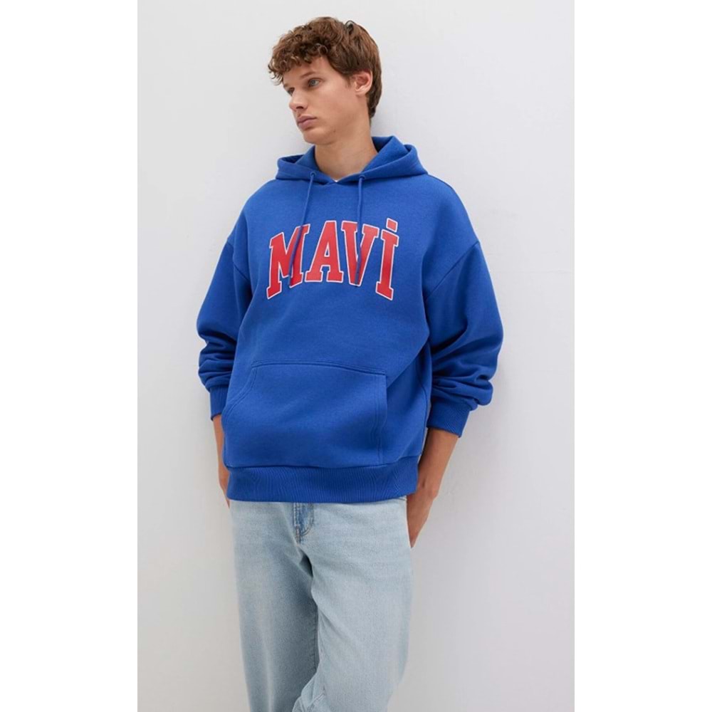 Mavi M067149-70907 Logo Baskılı Erkek Kapüşonlu Sweatshirt