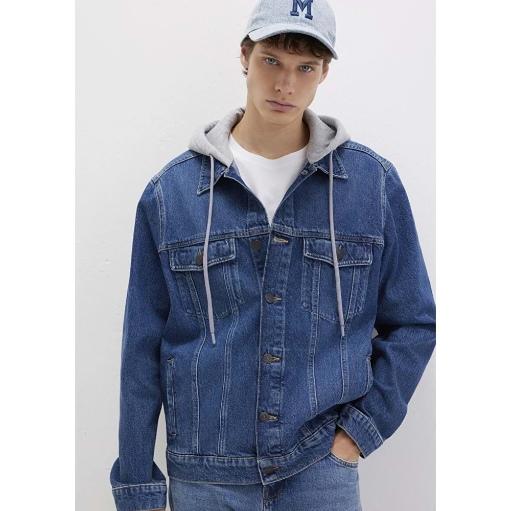 Mavi M0112808-90839 Brandon 90lar Vintage Jean Ceket Kot Ceket Erkek Ceket