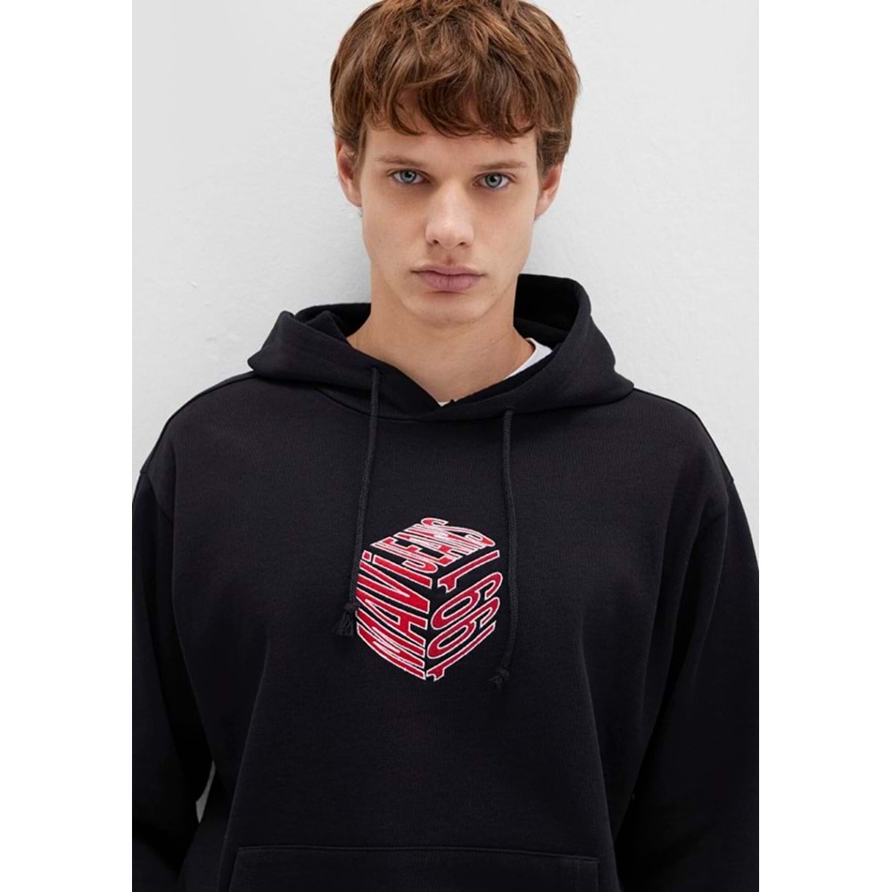 Mavi 0S10397 Baskılı Erkek Kapüşonlu Sweatshirt