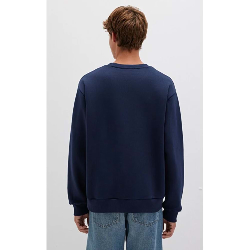 Mavi M0S10379-704 Mavi Logo Baskılı Sweatshirt Erkek Sweatshirt