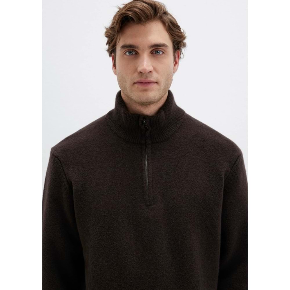 Mavi M0710380-89103 Half Zip Kazak Yarım Fermuarlı Erkek Sweatshirt