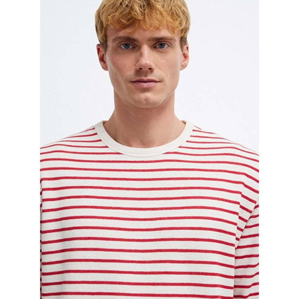 Mavi M0613157-91392 Çizgili Uzun Kollu Tişört Erkek T-Shirt
