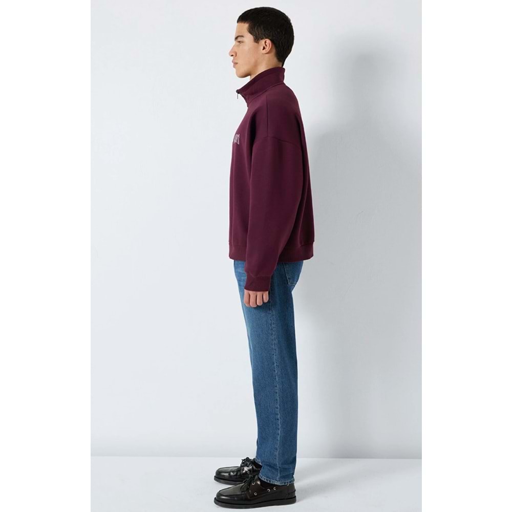 Mavi M0S10208-70434 Mavi Logo Baskılı Yarı Fermuarlı Erkek Sweatshirt
