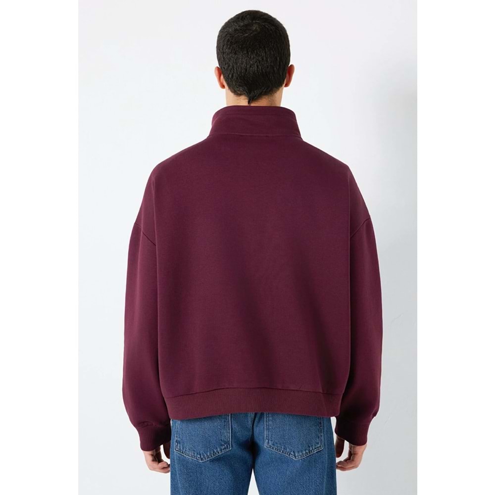 Mavi M0S10208-70434 Mavi Logo Baskılı Yarı Fermuarlı Erkek Sweatshirt