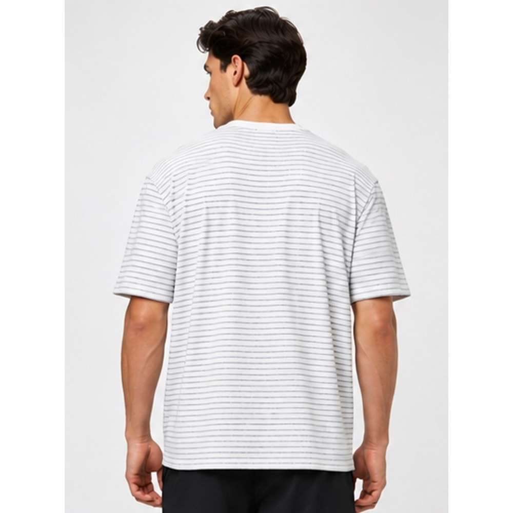 Mavi M0613317-86623 Mavi Çizgili Sky Captain Tişört Erkek T-Shirt