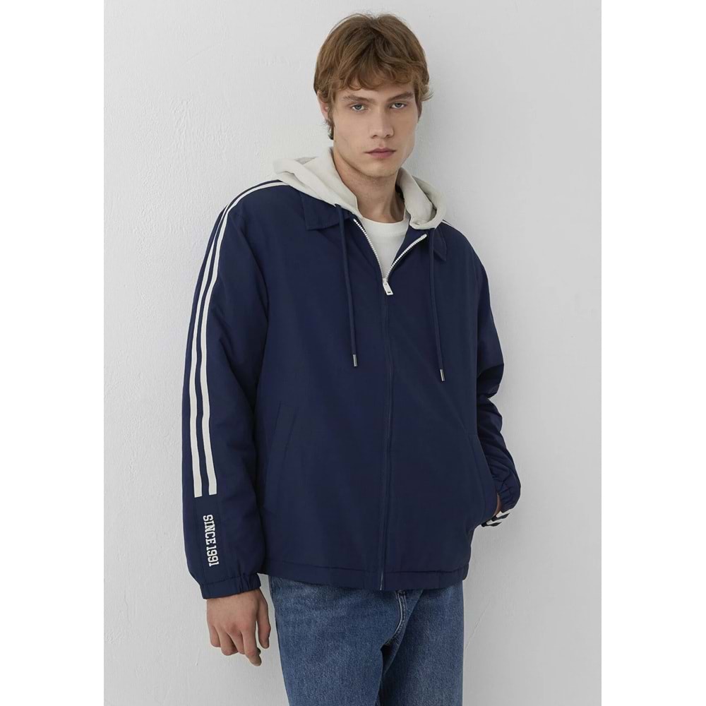Mavi M0110623-70497 Mavi Jeans Baskılı Kapüşonlu Erkek Mont