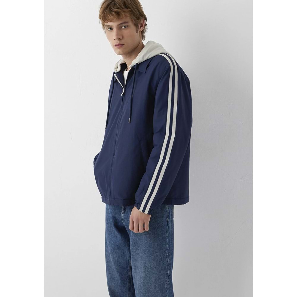 Mavi M0110623-70497 Mavi Jeans Baskılı Kapüşonlu Erkek Mont