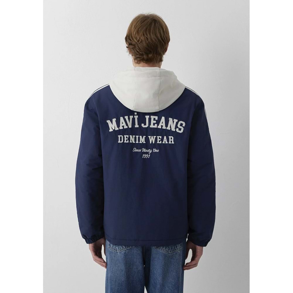 Mavi M0110623-70497 Mavi Jeans Baskılı Kapüşonlu Erkek Mont