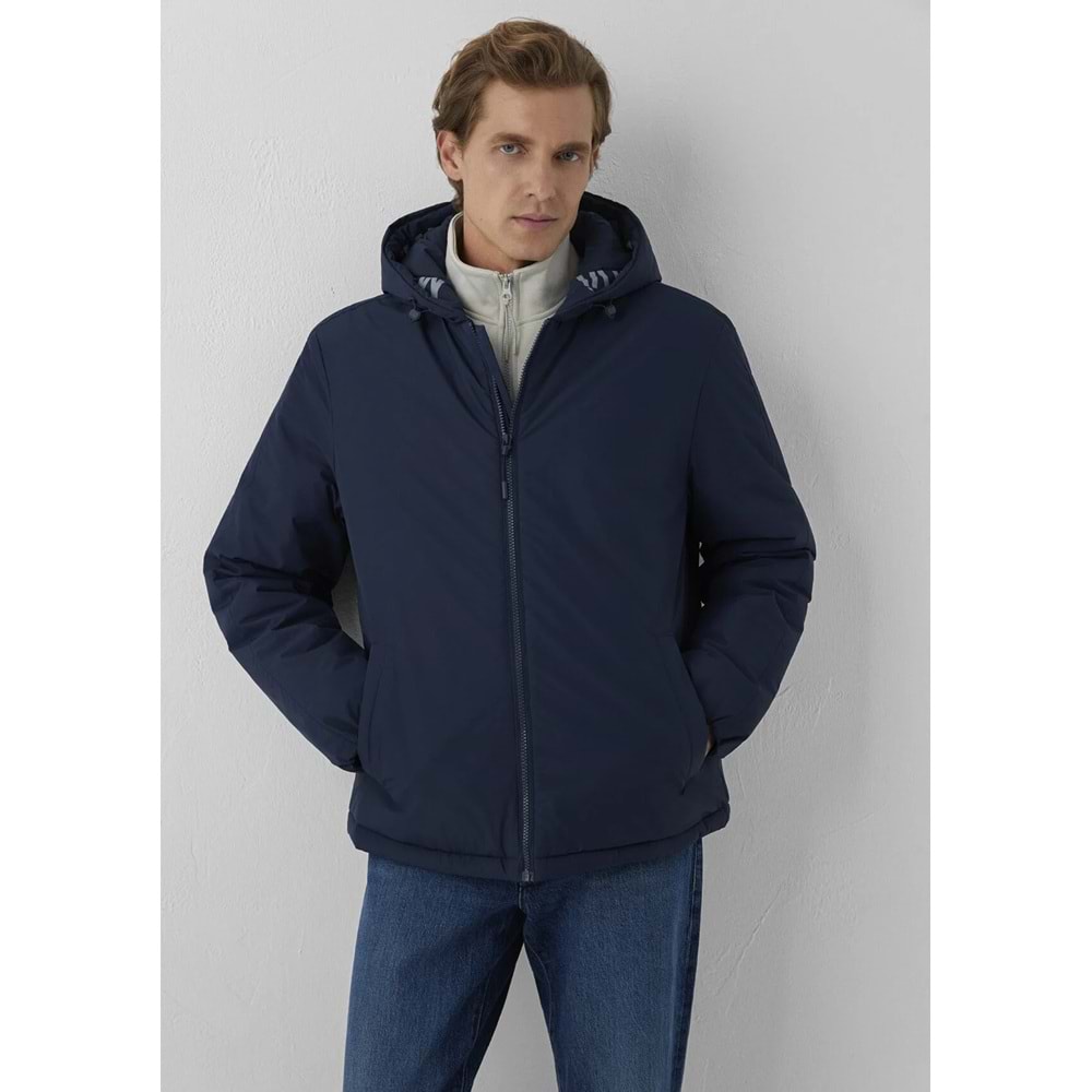 Mavi M0110832-82183 Mavi Jeans Baskılı Kapüşonlu Erkek Mont