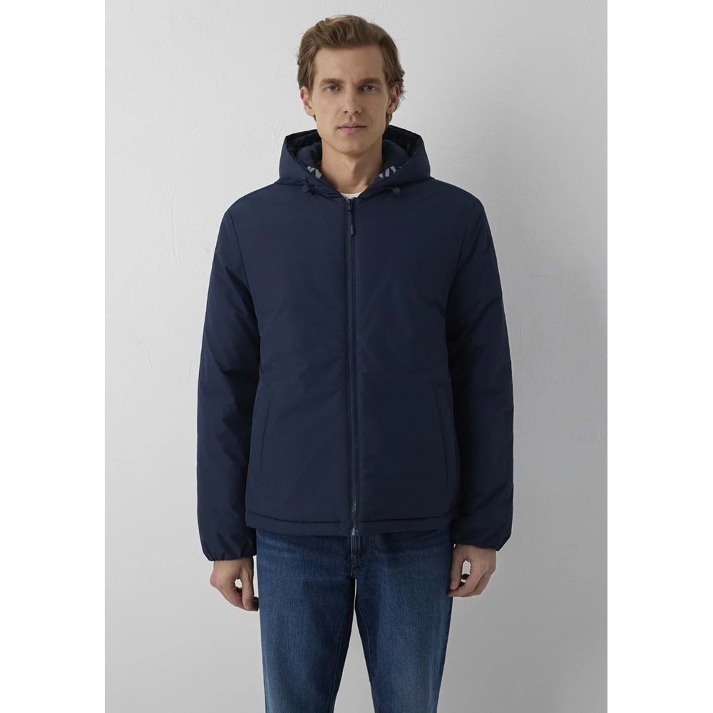 Mavi M0110832-82183 Mavi Jeans Baskılı Kapüşonlu Erkek Mont
