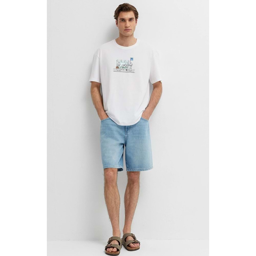 Mavi M0613350-620 Star Wars Baskılı Beyaz Tişört Erkek T-Shirt
