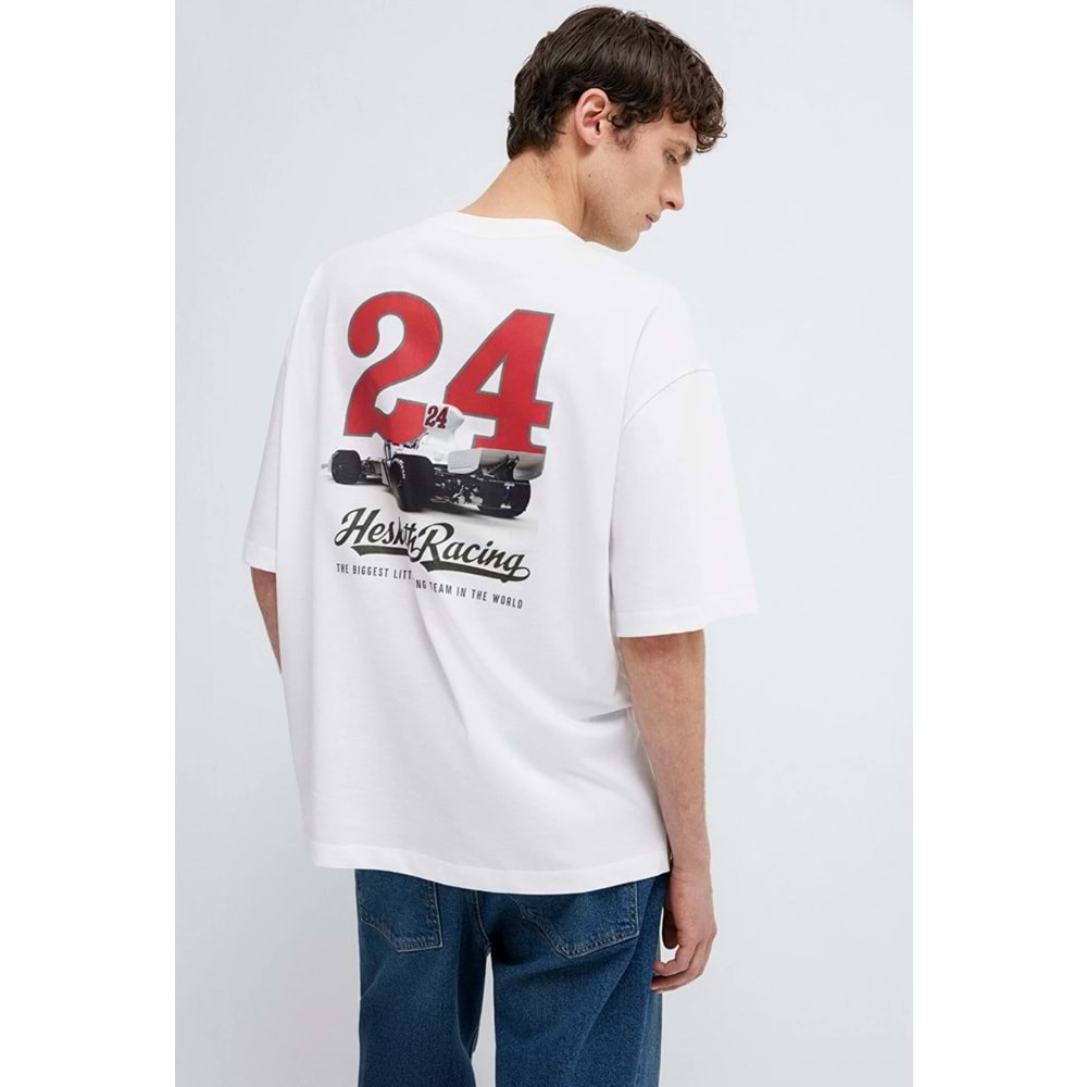 Mavi M0613352-620 Mavi Hasketti 24 Racing Baskılı Tişört Erkek T-Shirt