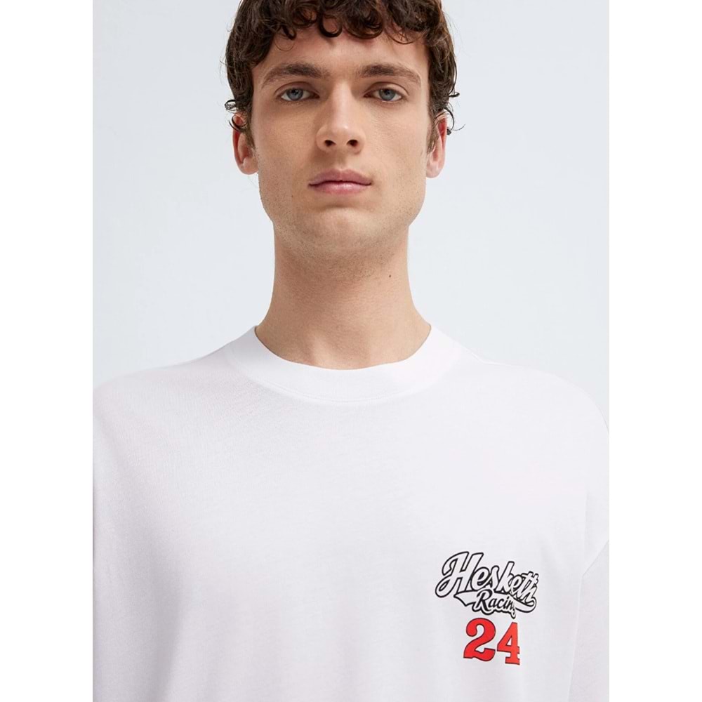 Mavi M0613352-620 Mavi Hasketti 24 Racing Baskılı Tişört Erkek T-Shirt