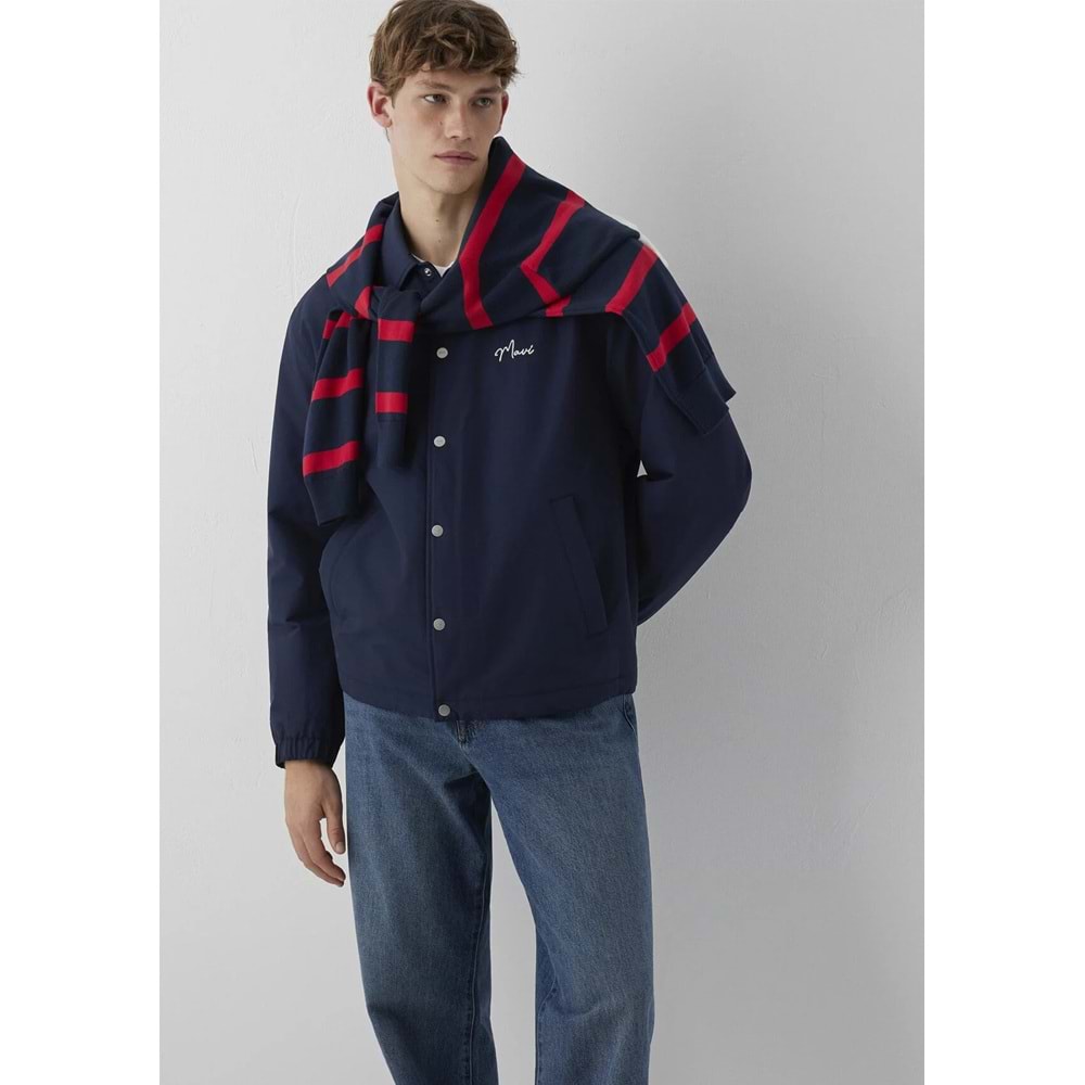 Mavi M0110875-82318 Mavi Jeans Nakışlı Erkek Mont