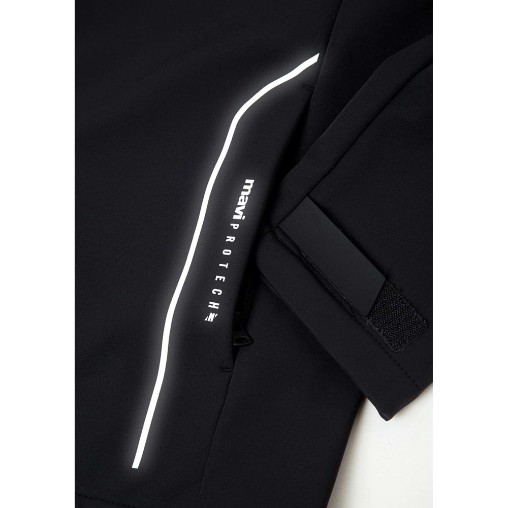 Mavi M0110852-71379 Mavi Su İtici Pro-Tech Water-Replent Kapüşonlu Spandex Erkek Mont