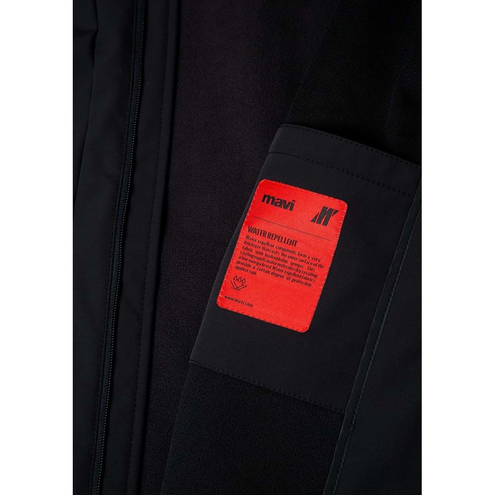 Mavi M0110852-71379 Mavi Su İtici Pro-Tech Water-Replent Kapüşonlu Spandex Erkek Mont