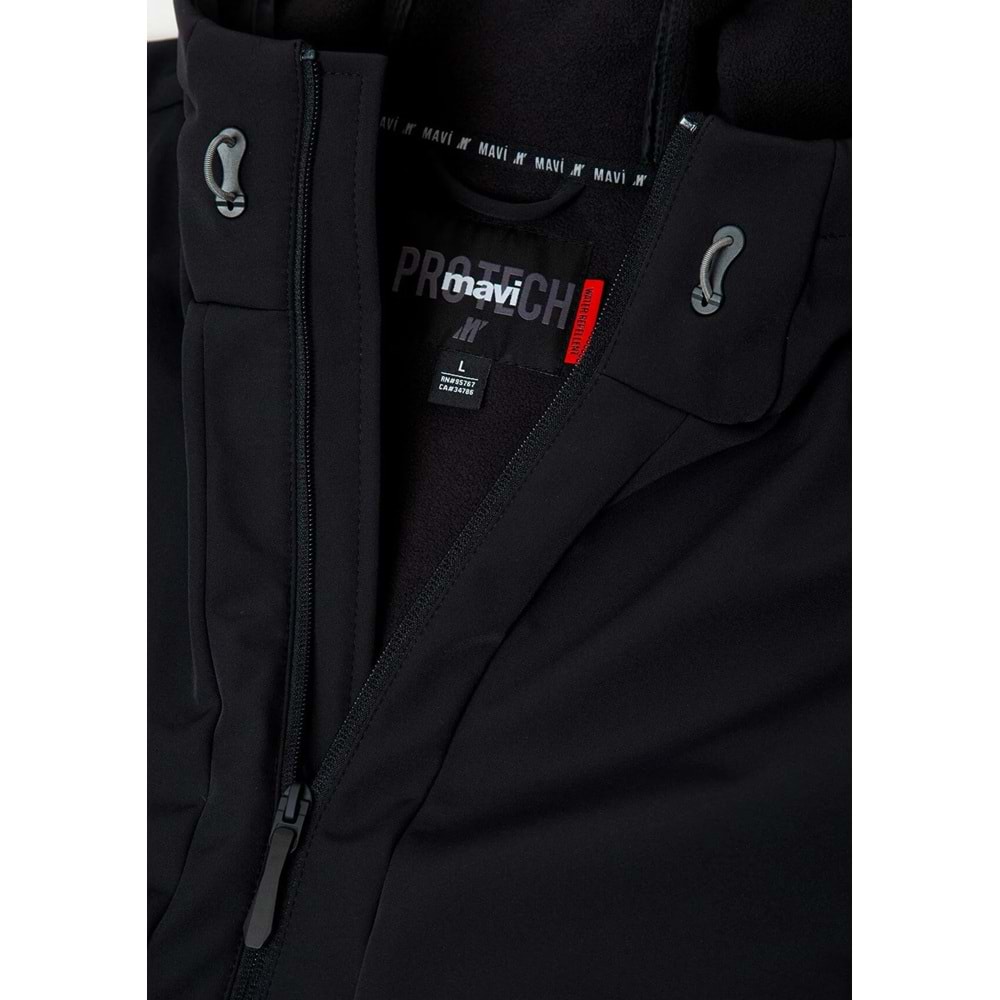 Mavi M0110852-71379 Mavi Su İtici Pro-Tech Water-Replent Kapüşonlu Spandex Erkek Mont