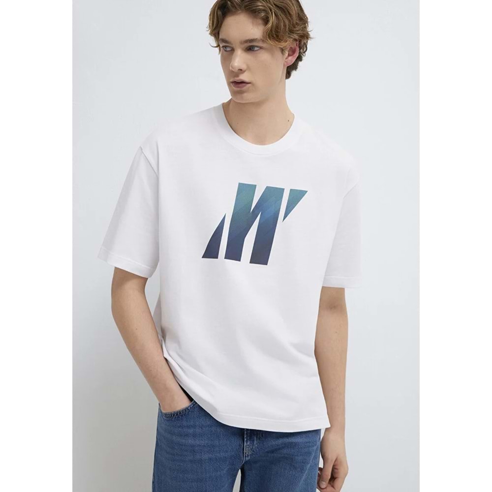 Mavi M0613448-620 Mavi Pro Baskılı Erkek Tişort
