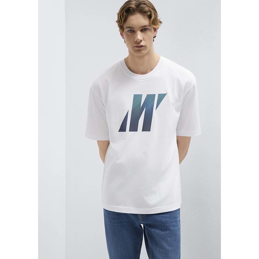 Mavi M0613448-620 Mavi Pro Baskılı Erkek Tişort