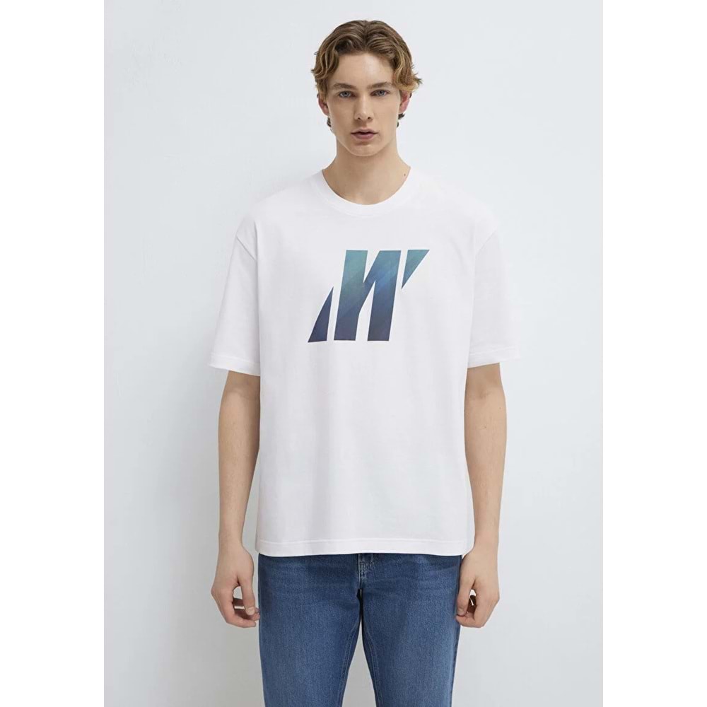 Mavi M0613448-620 Mavi Pro Baskılı Erkek Tişort