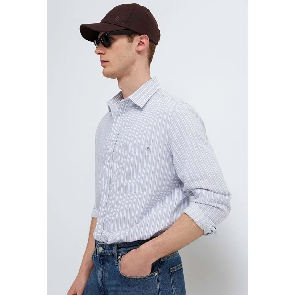 Mavi M0212006-91561 Çizgili Gömlek Regular Fit Erkek Gömlek