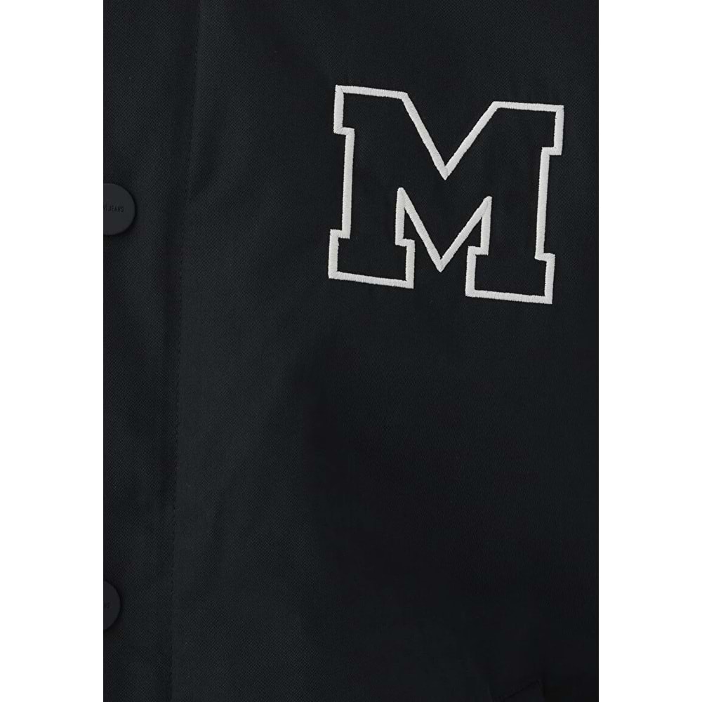Mavi M0110830-71379 Mavi Jeans Baskılı Siyah Kolej Ceket Erkek Mont