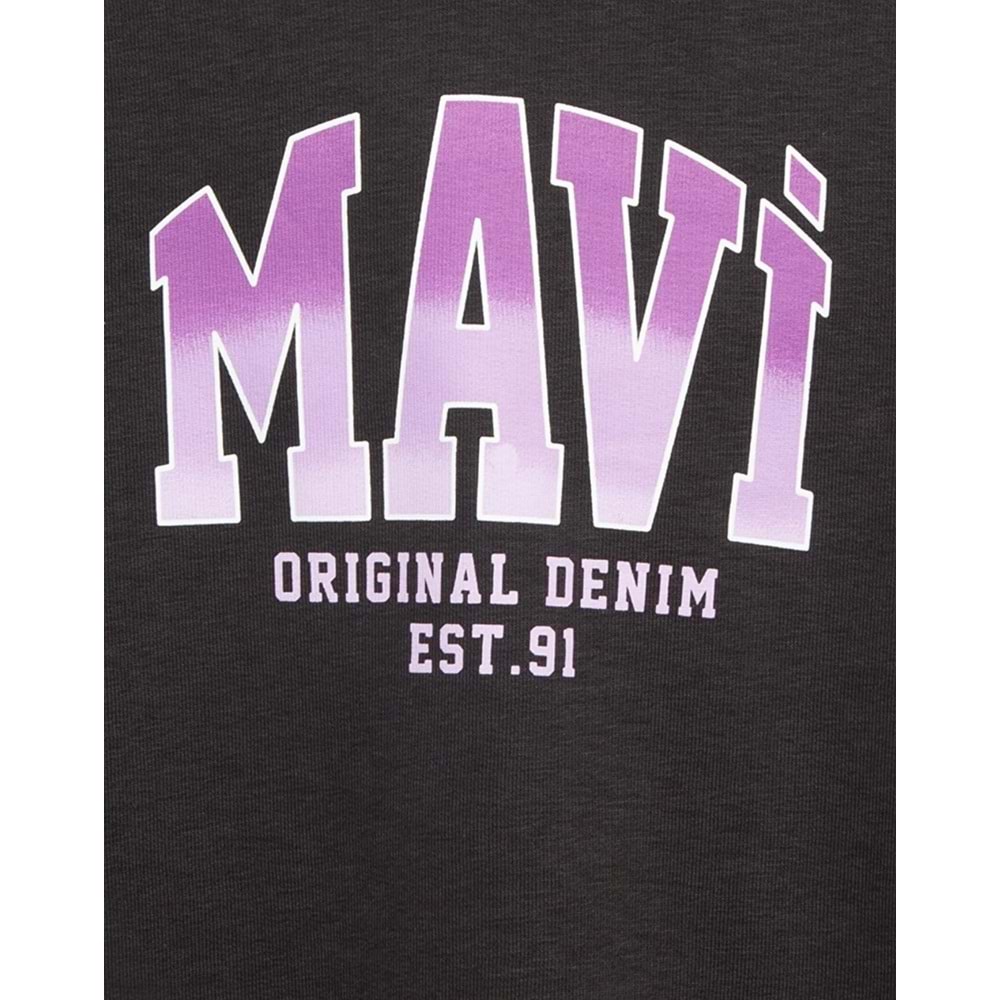 Mavi M7S10179-70087 Mavi Logo Baskılı Kapüşonlu Kız Çocuk Sweatshirt