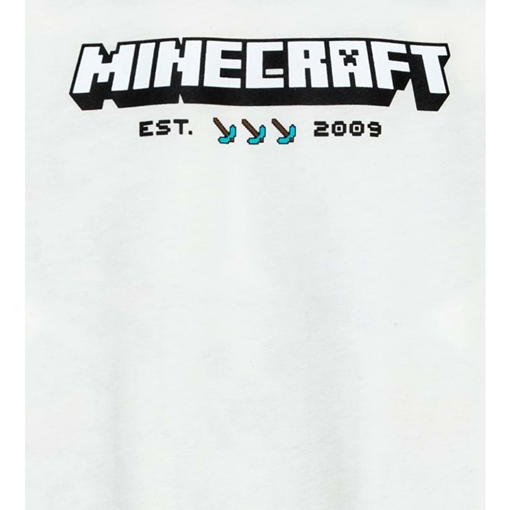 Mavi M6610492-70057 Minecraft Baskılı Erkek Çocuk Tişört