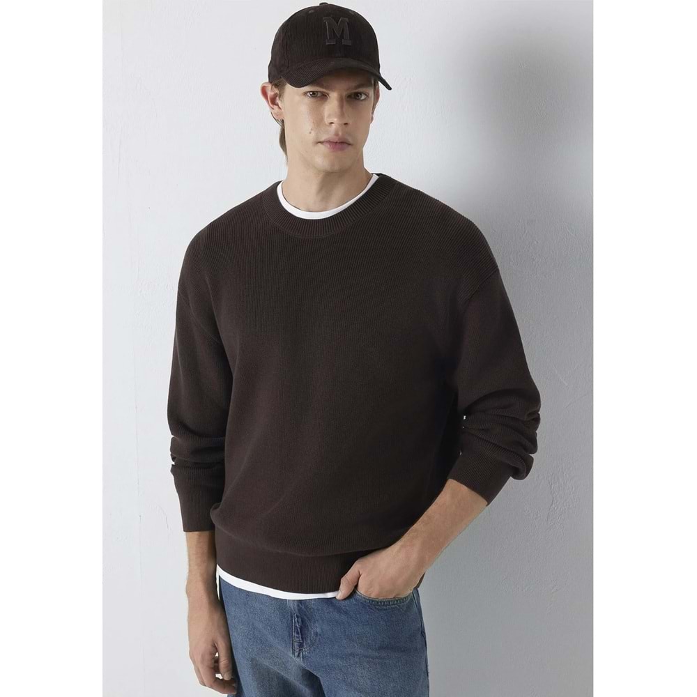 Mavi M0710439-70219 Mavi Bisiklet Yaka Kazak Erkek Sweatshirt