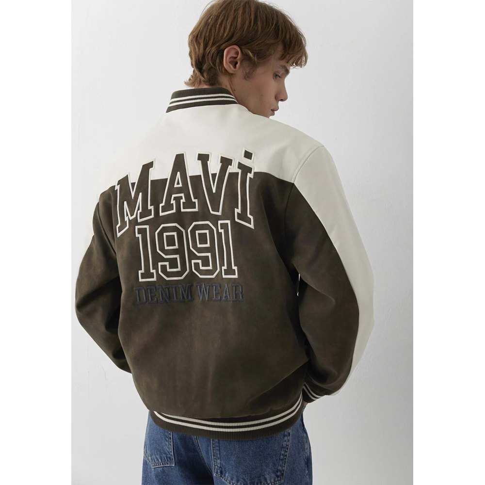 Mavi M0110724-71542 Mavi Jeans Nakışlı Suni Süet Ceket Erkek Mont