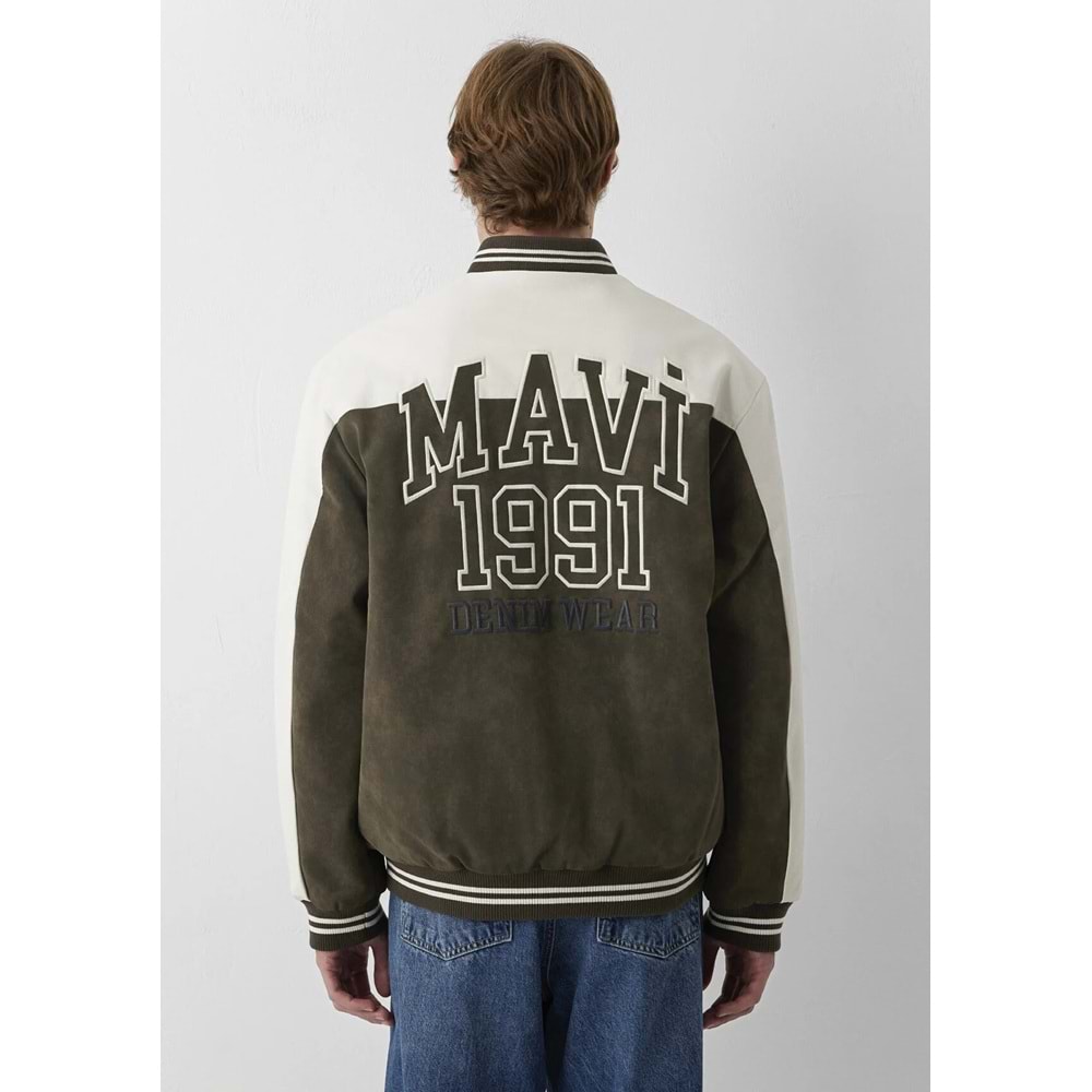 Mavi M0110724-71542 Mavi Jeans Nakışlı Suni Süet Ceket Erkek Mont