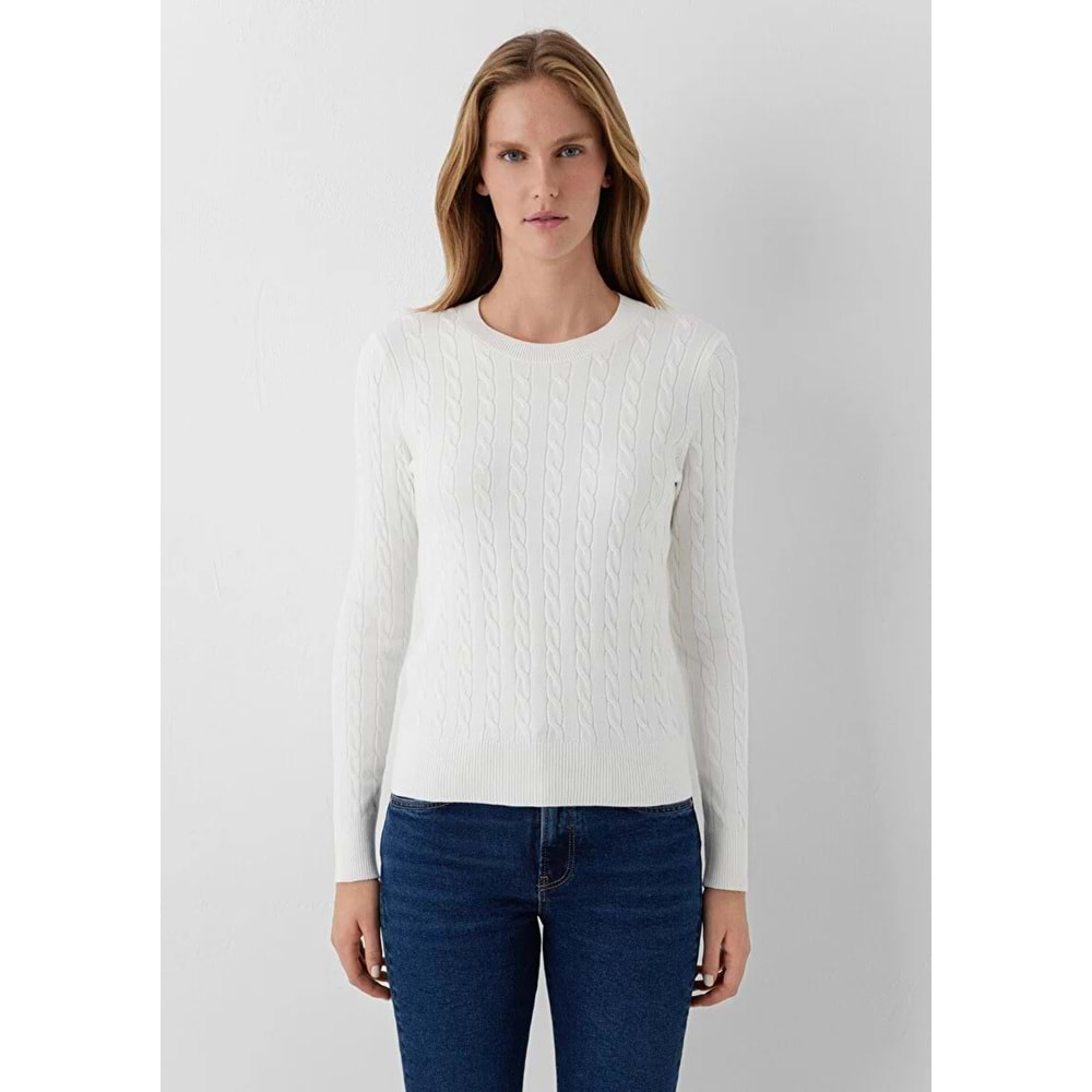 Mavi M1710910-70057 Mavi Burgu Desenli Kazak Kadın Sweatshirt