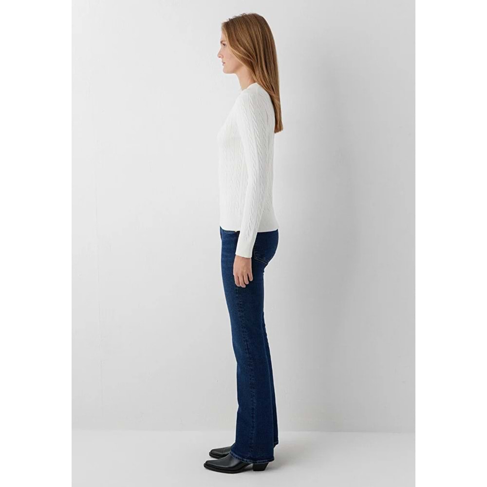 Mavi M1710910-70057 Mavi Burgu Desenli Kazak Kadın Sweatshirt