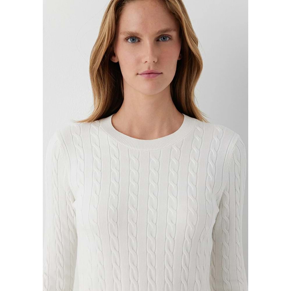 Mavi M1710910-70057 Mavi Burgu Desenli Kazak Kadın Sweatshirt