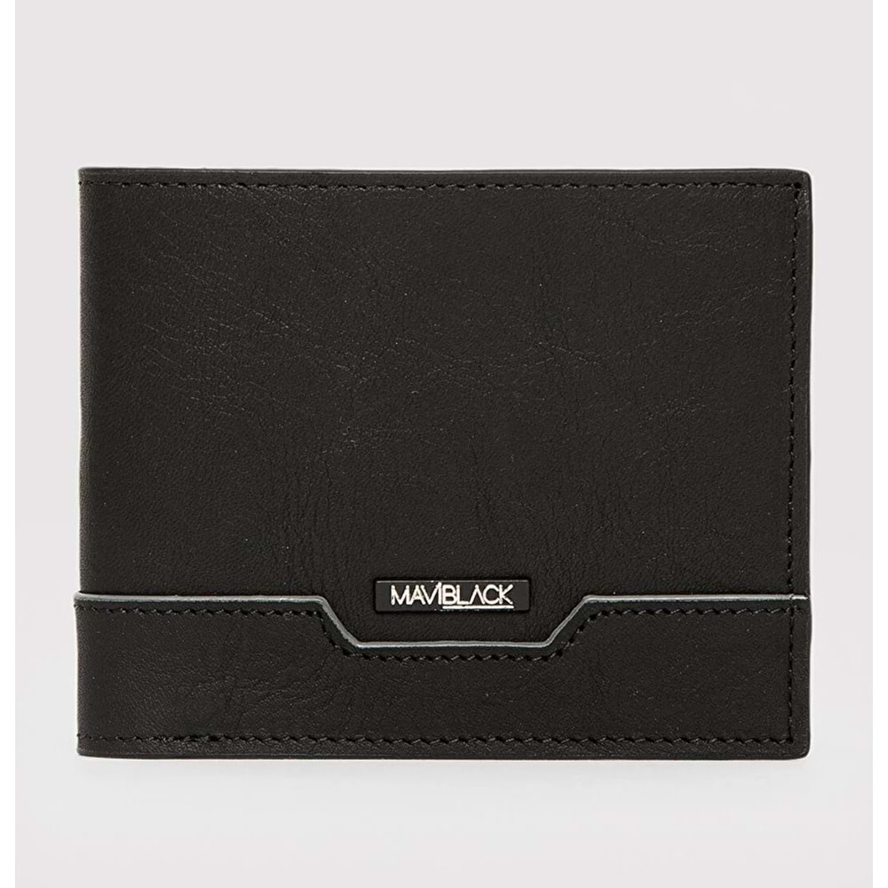 Mavi M0912365-900 Mavi Black Hakiki Deri Cüzdan