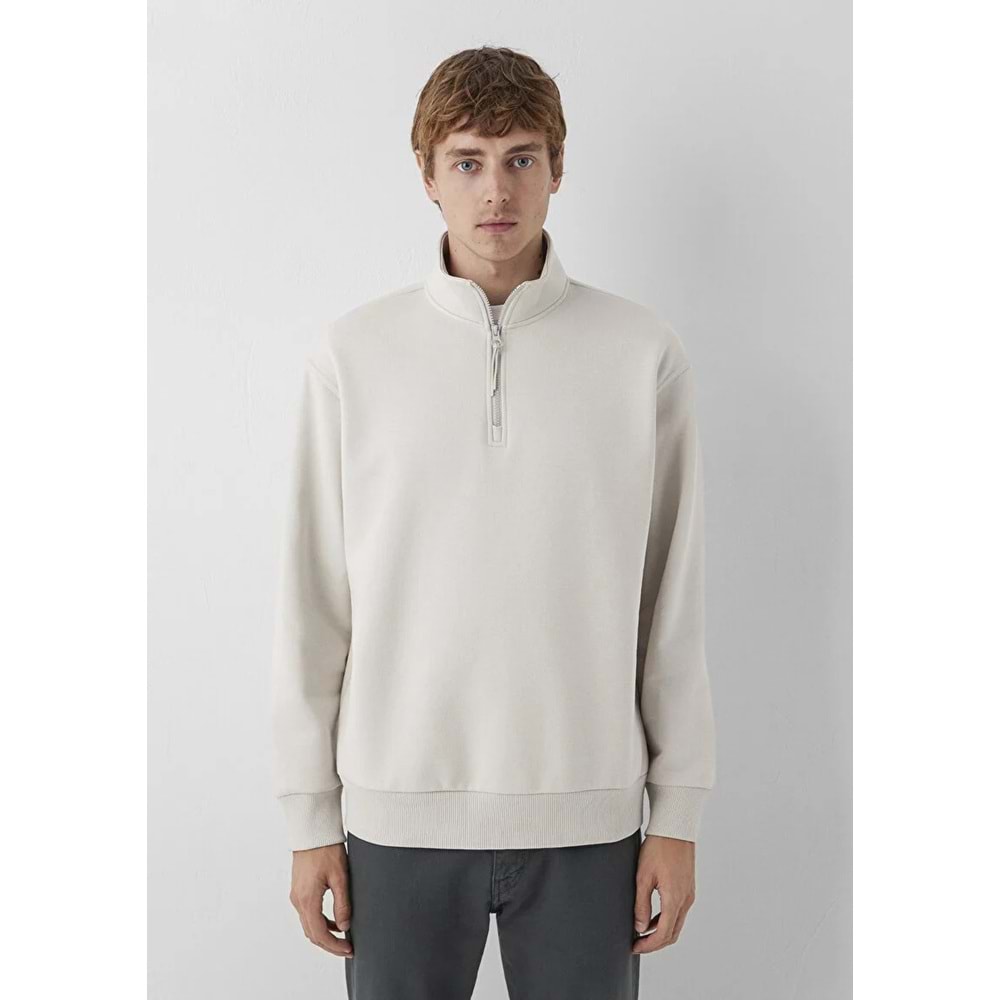 Mavi M0S10278-70144 Mavi Yarı Fermuarlı Erkek Sweatshirt
