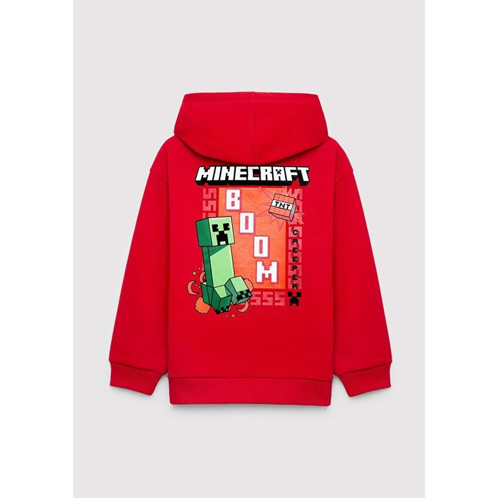 Mavi M6S10188-80638 Minecraft Baskılı Kapüşonlu Çocuk Sweatshirt