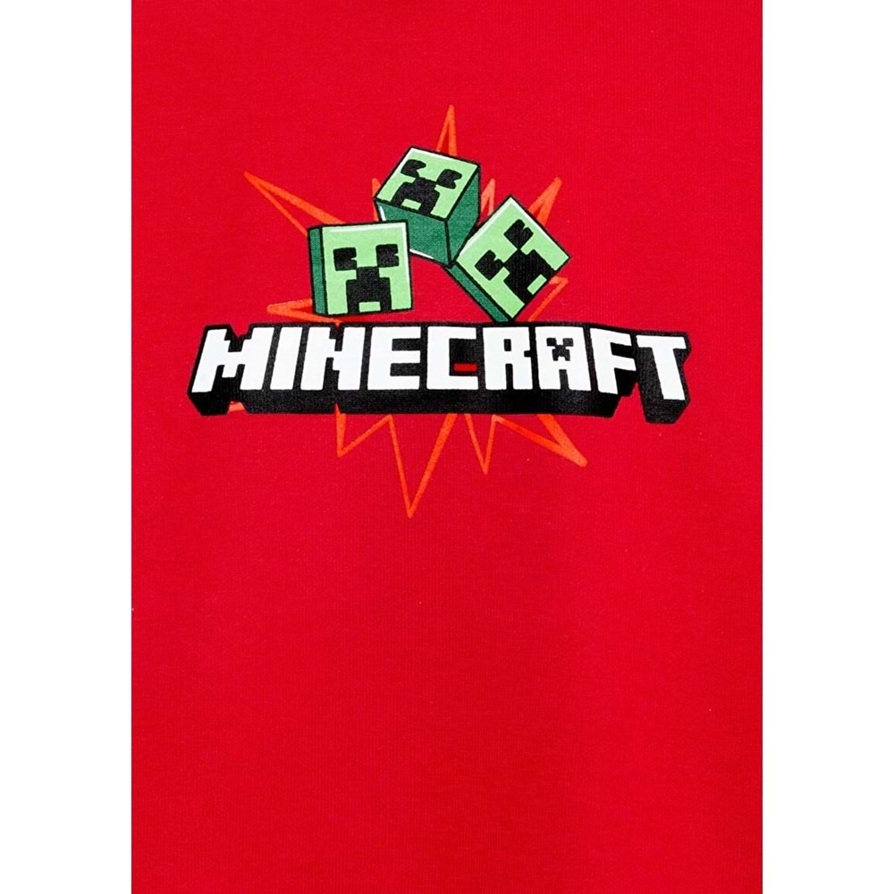 Mavi M6S10188-80638 Minecraft Baskılı Kapüşonlu Çocuk Sweatshirt