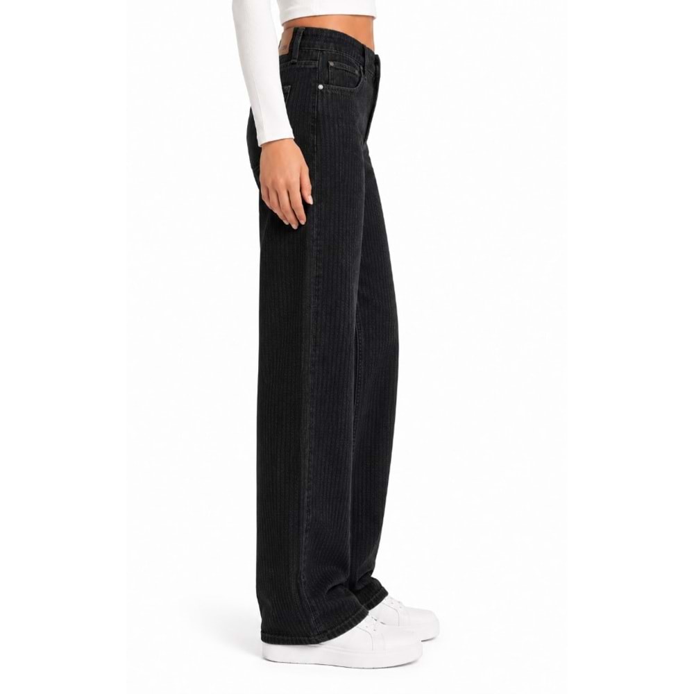 Mavi M1010600-A3668 Dokuma Pantolon Bol Kesim Düz Paça Jean Kadın Kot Pantolon