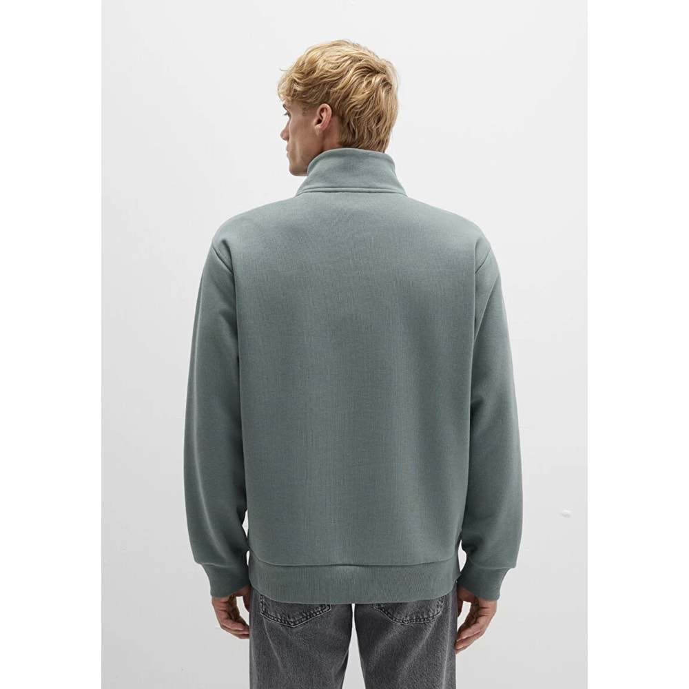 Mavi M0S10278-71577 Mavi Yarı Fermuarlı Erkek Sweatshirt